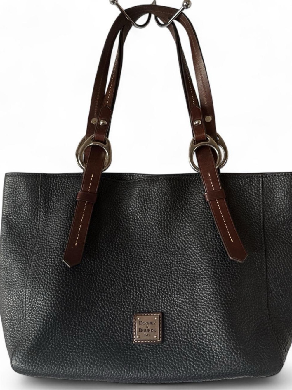 Dooney & Bourke Black Pebble Leather Tote Bag